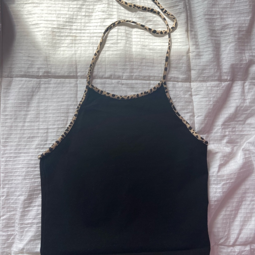 RARE Brandy Melville Cheetah Halter Top